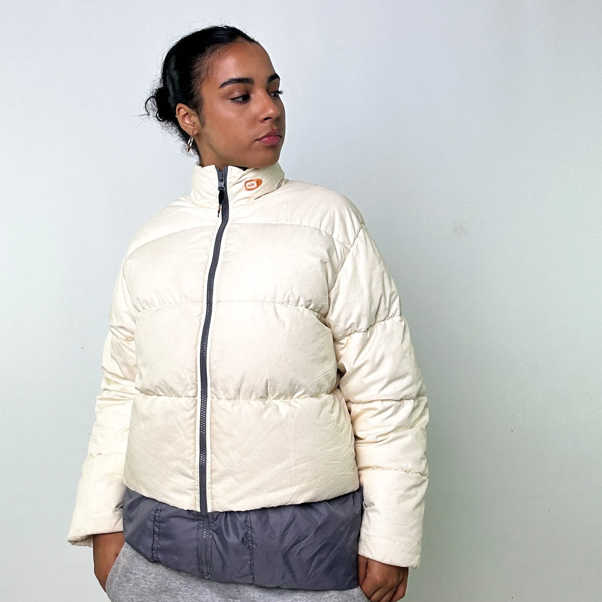 CREAM Y2KS NIKE PUFFER JACKET COAT (