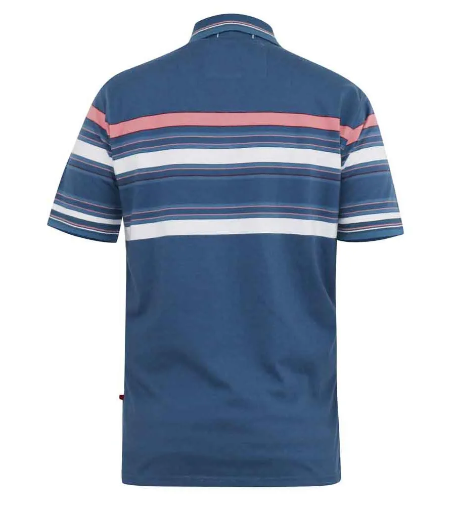 D555 Mens Jersey Polo Shirt With Half Stripe (EASTON)