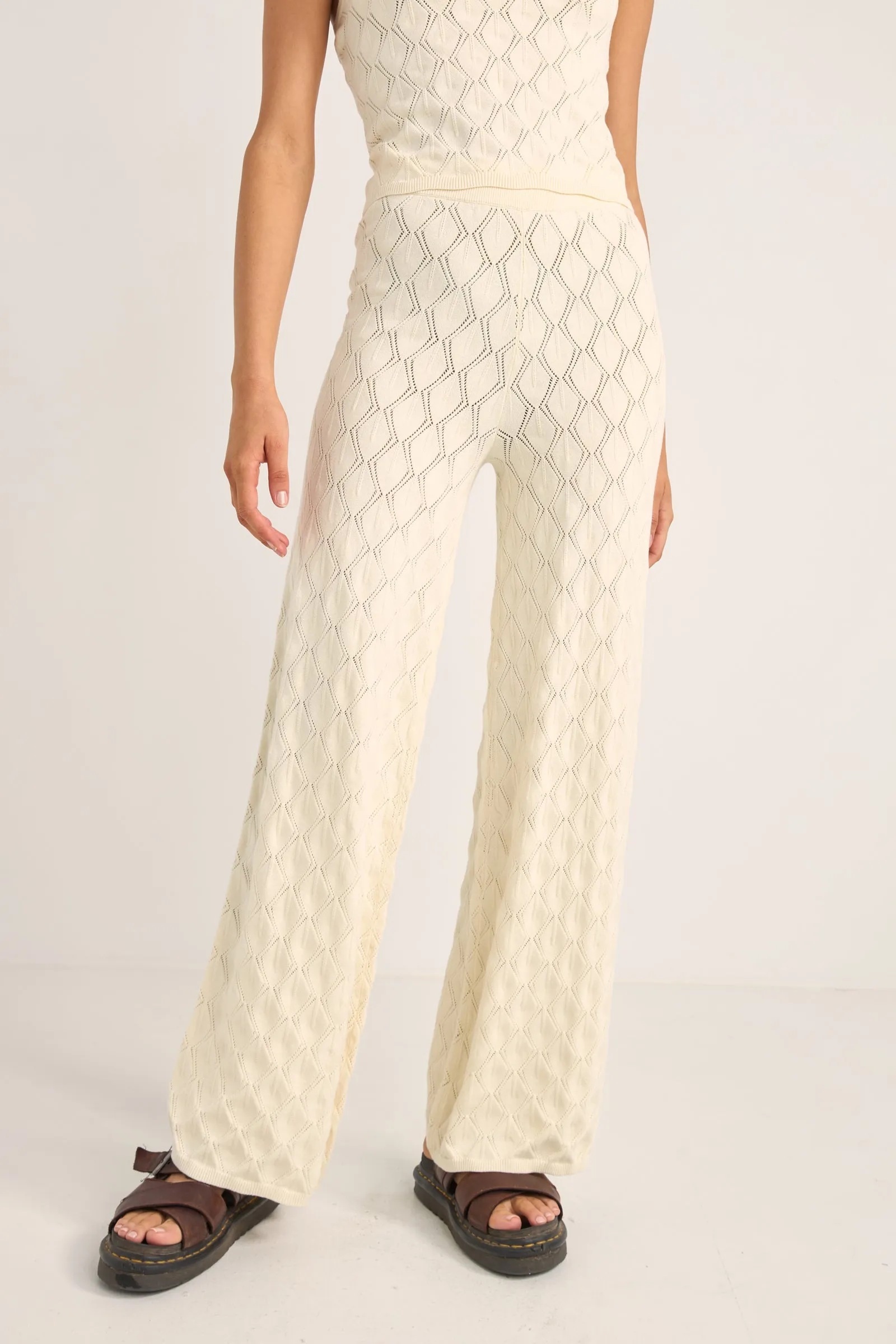 Daisy Knit Pant Cream