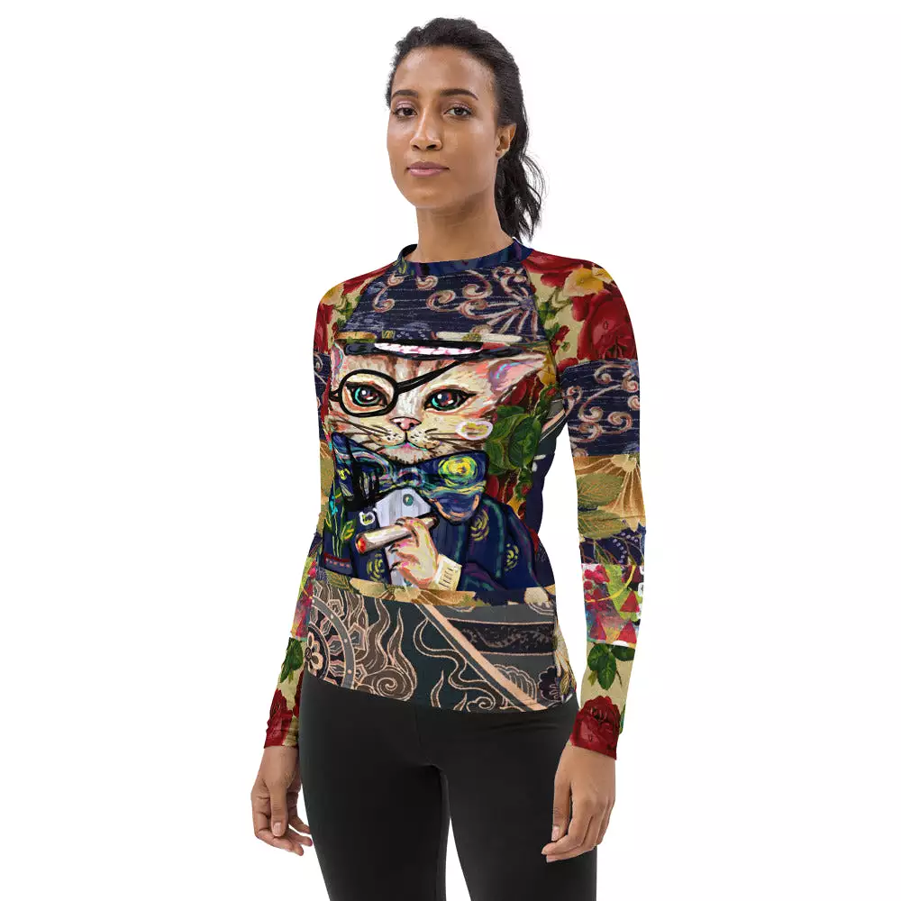 Dapper Cat Fashion Rashguard Top