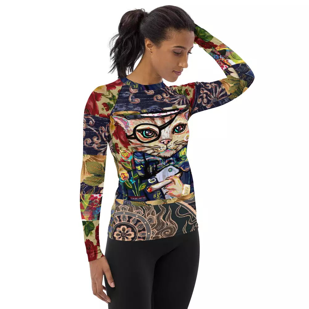 Dapper Cat Fashion Rashguard Top