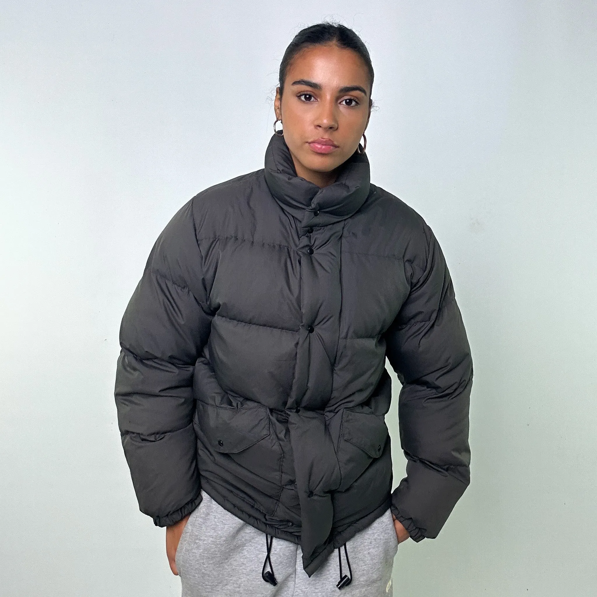 Dark Grey 90s Moncler Grenoble Puffer Jacket Coat (L)