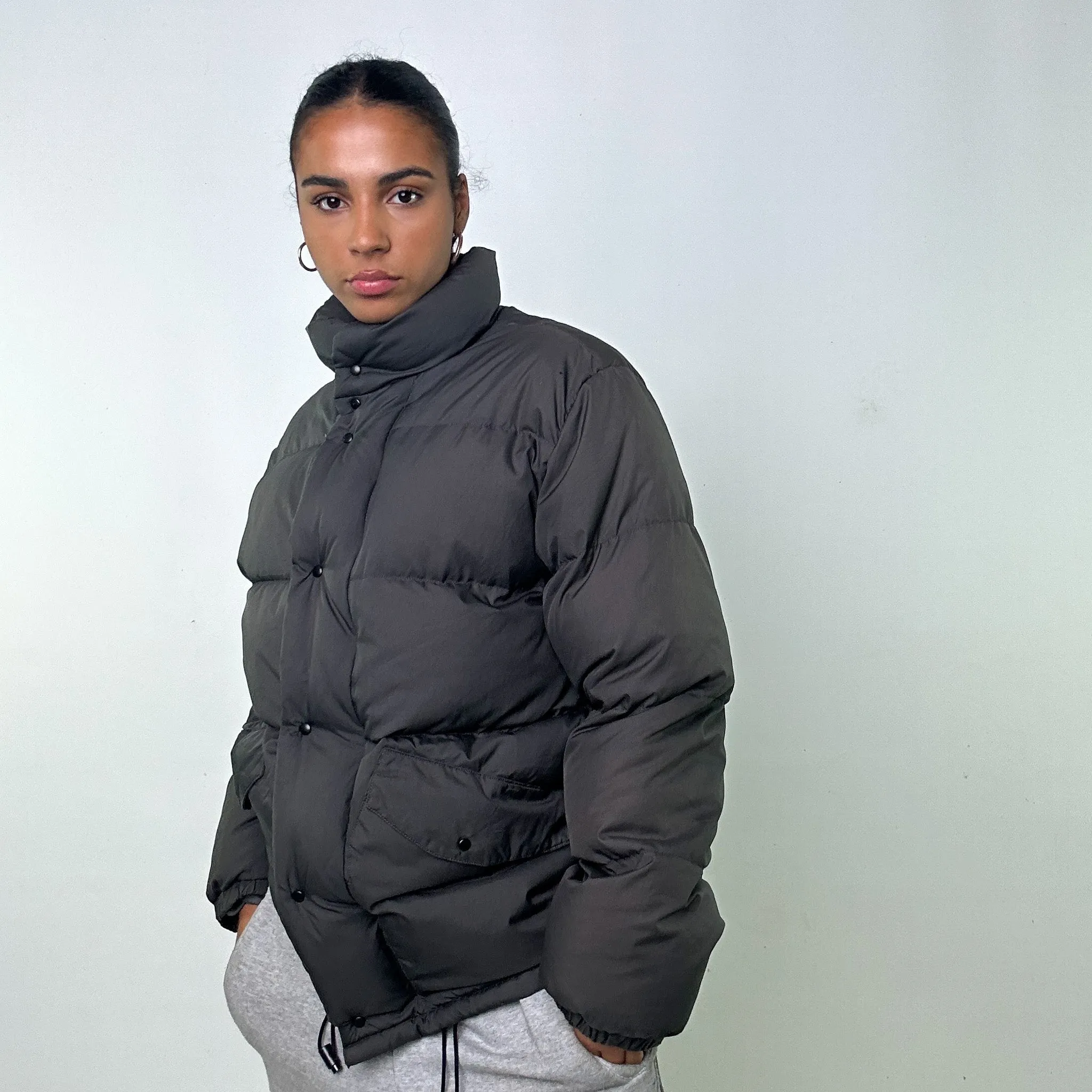 Dark Grey 90s Moncler Grenoble Puffer Jacket Coat (L)