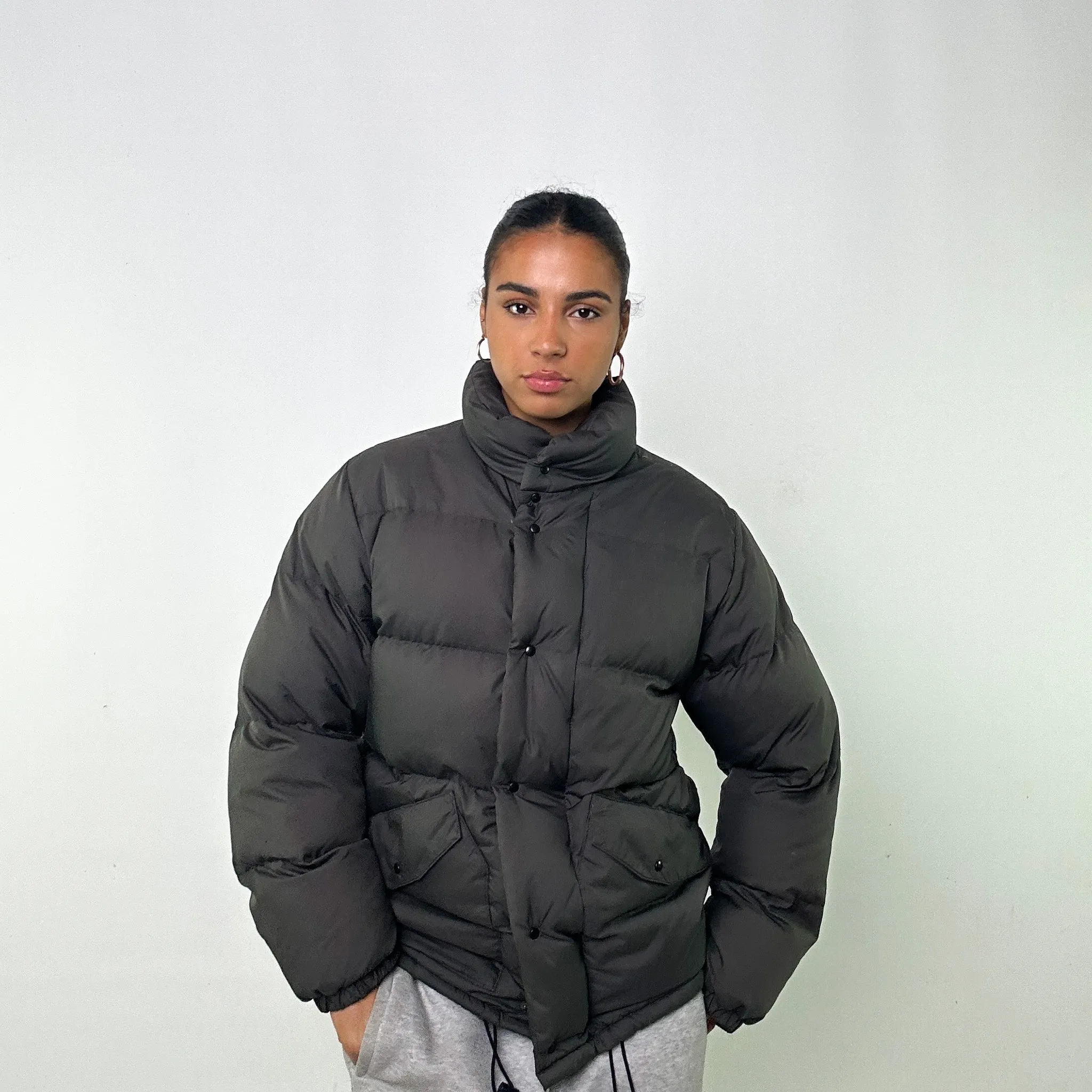 Dark Grey 90s Moncler Grenoble Puffer Jacket Coat (L)