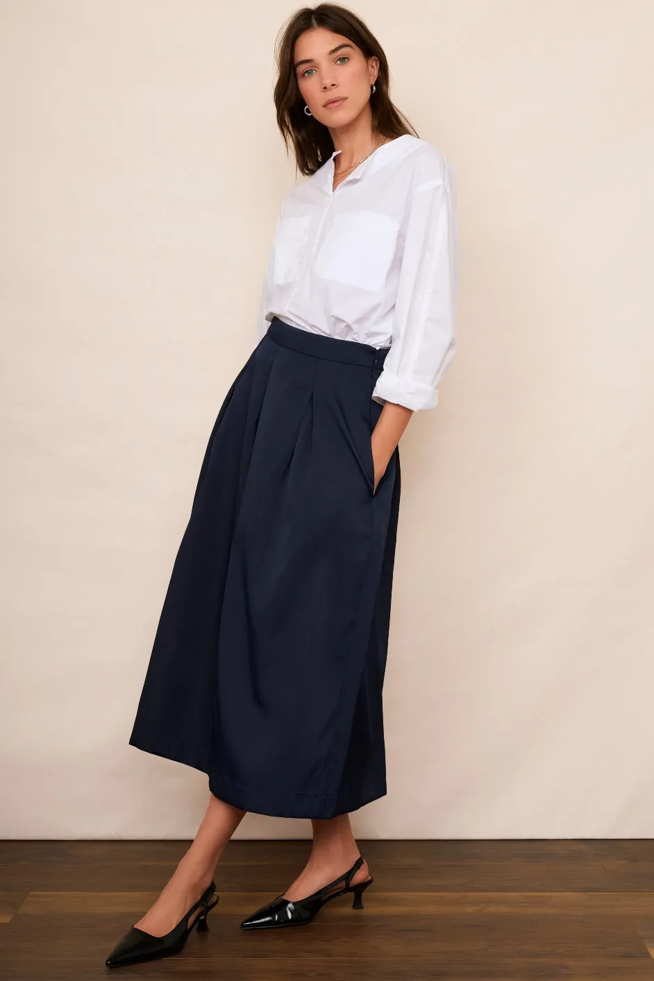 DB X Wyse Taffeta Skirt - Navy