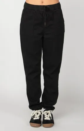 Dex Knit Denim Jogger In Black