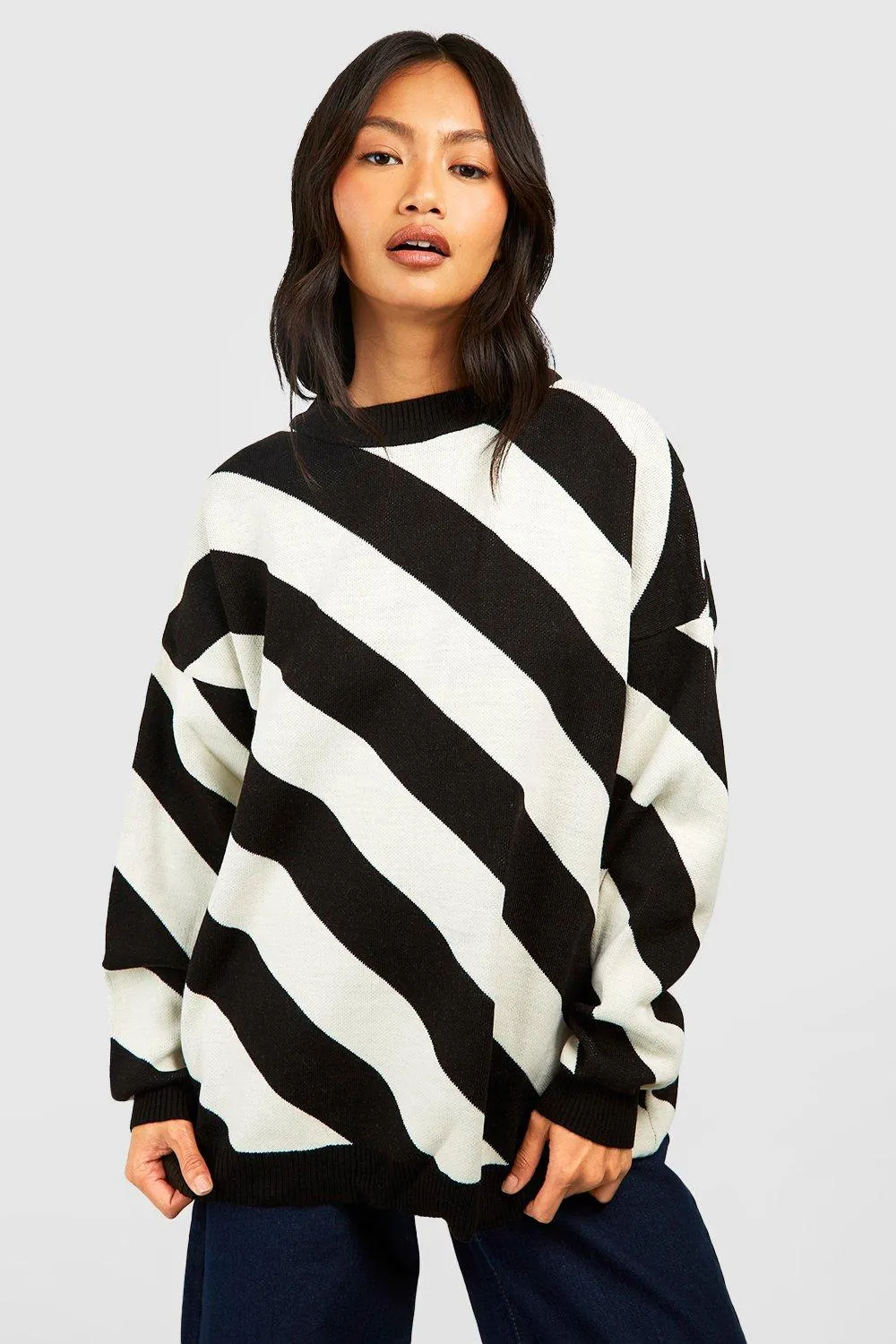 Diagonal Stripe Sweater