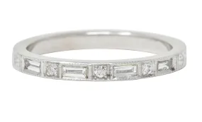 Diamond 14 Karat Gold Wheat Stacking Band