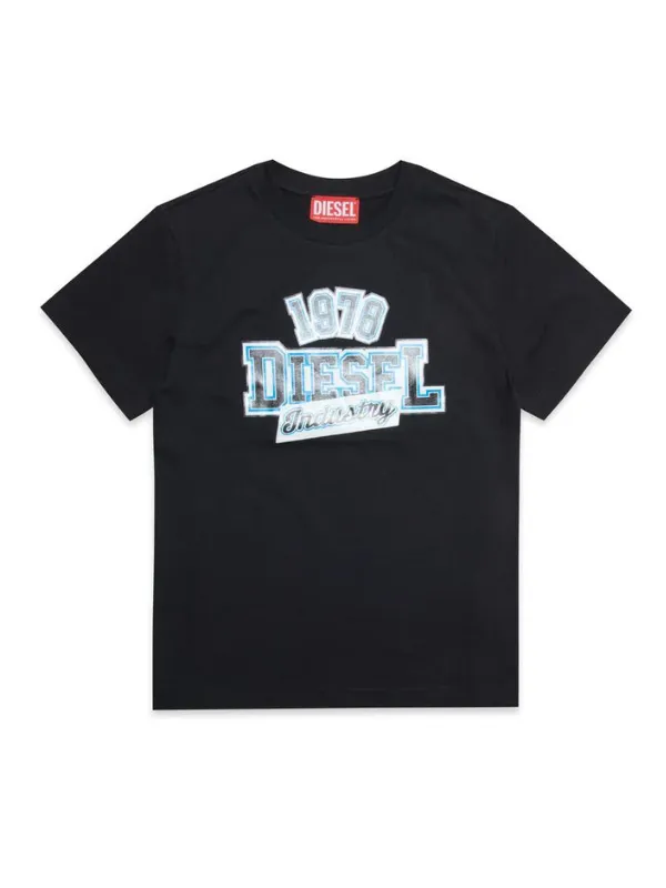 Diesel T-Shirt U Logo Black-Blue