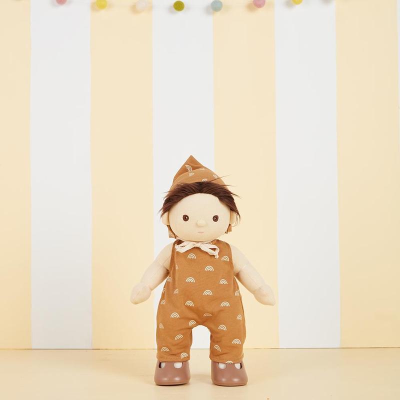 Dinkum Doll Cotton Rolo Romper Set - Fawn