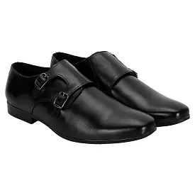 double monk strap shoes black-Defective