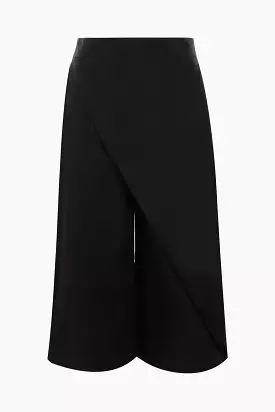 drill cropped wrap pants