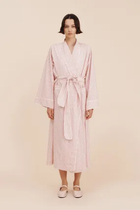 EDIE ROBE - STRAWBERRY STRIPE