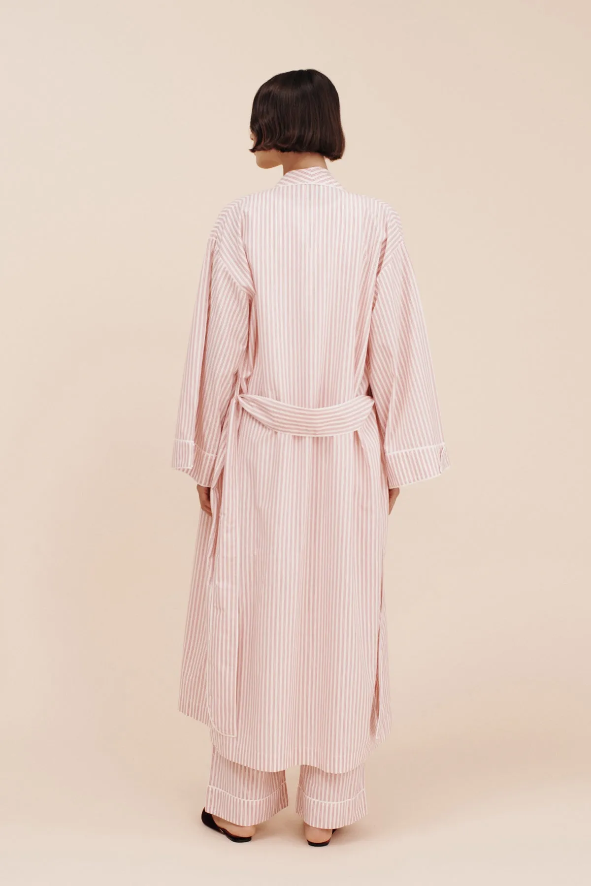 EDIE ROBE - STRAWBERRY STRIPE