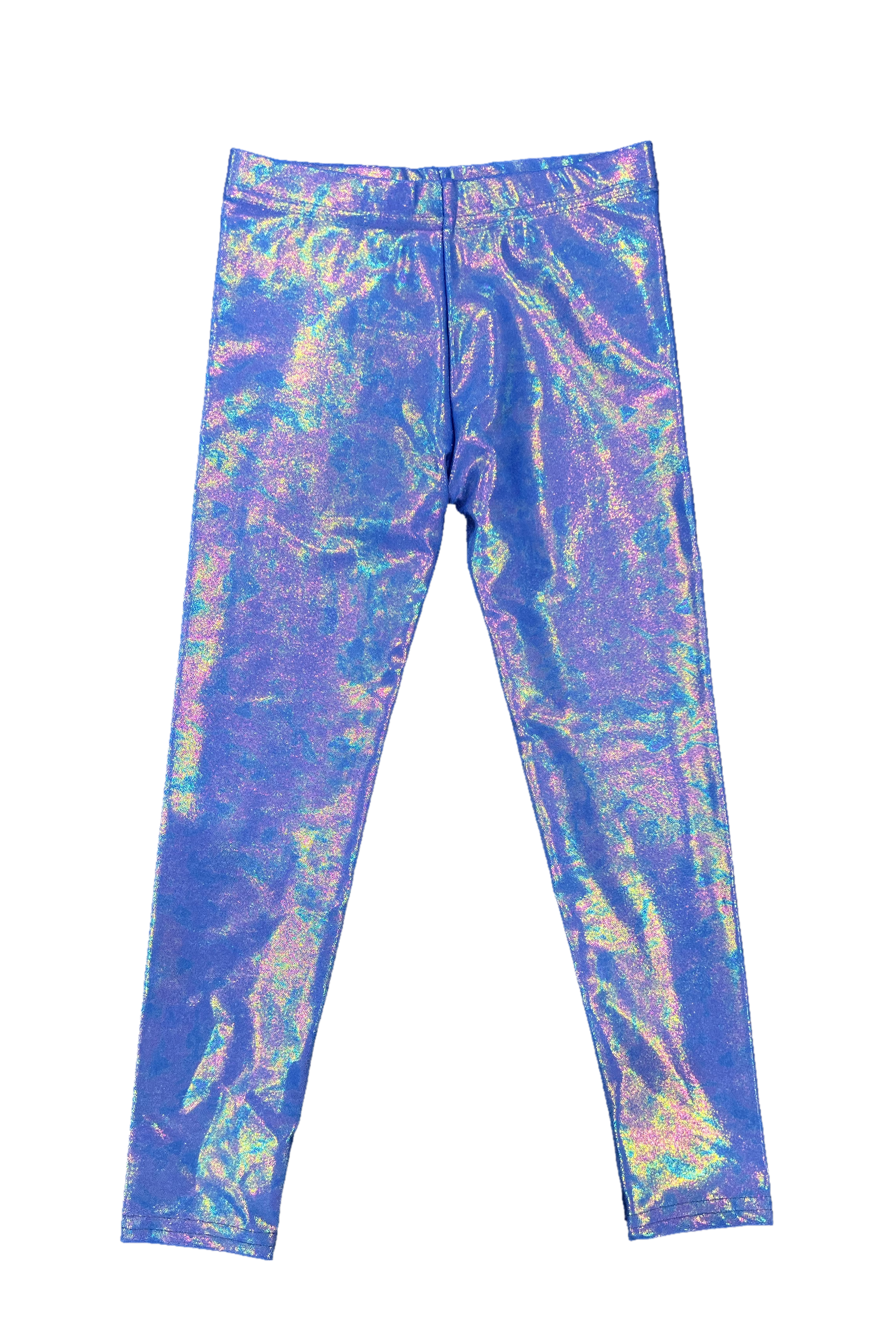 Electric Blue Lame Leggings