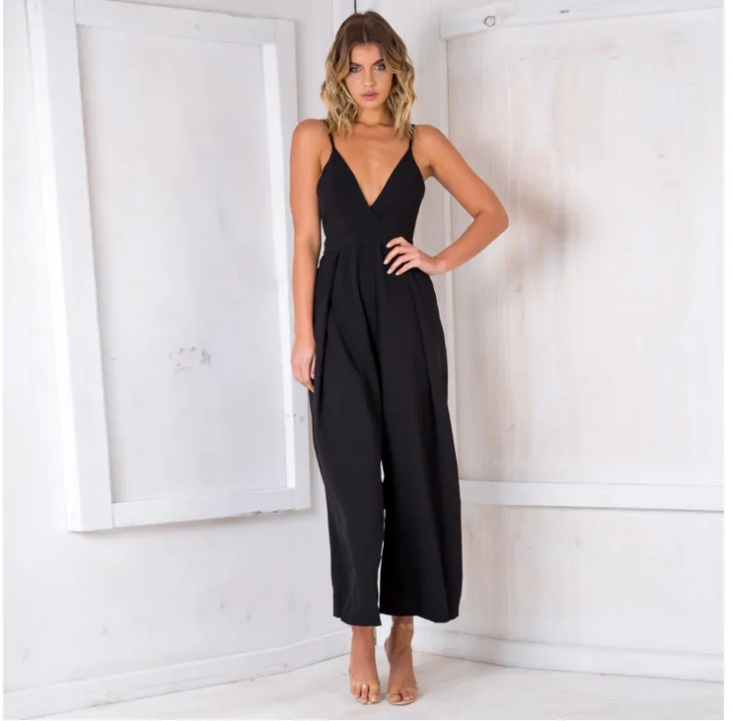 Elegant Jumpsuits Wide Leg Pants