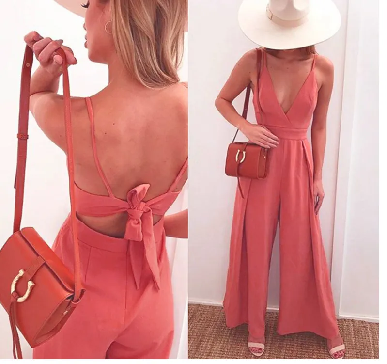 Elegant Jumpsuits Wide Leg Pants