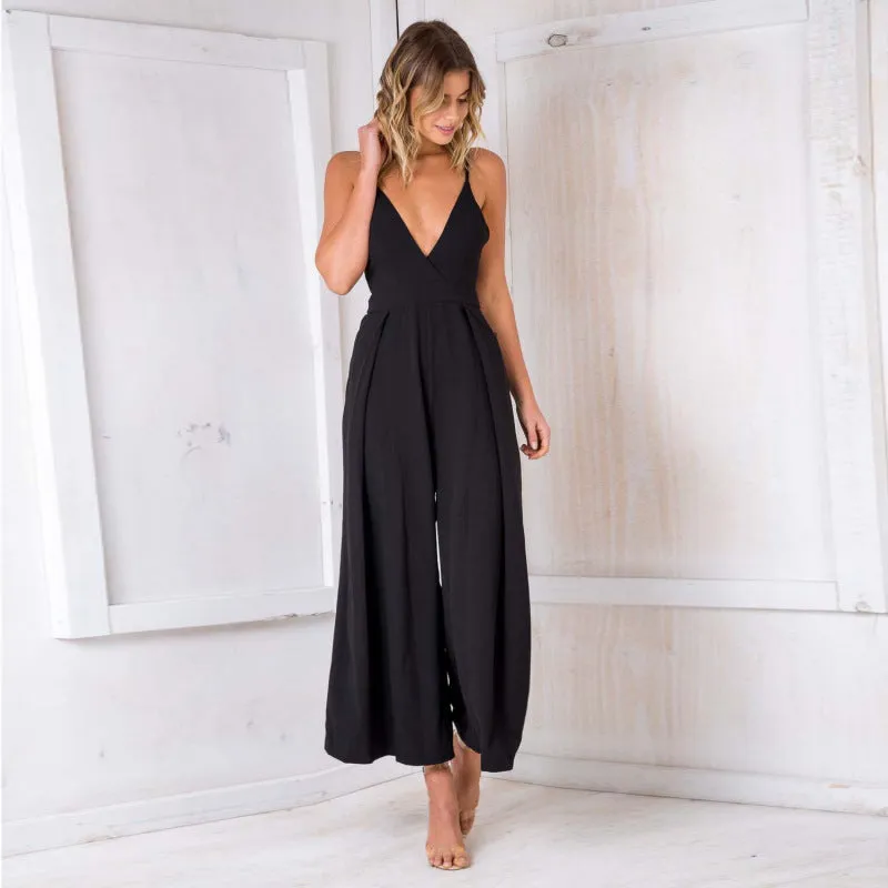 Elegant Jumpsuits Wide Leg Pants