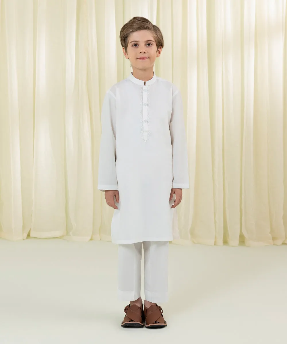 Embroidered Cambric Kurta