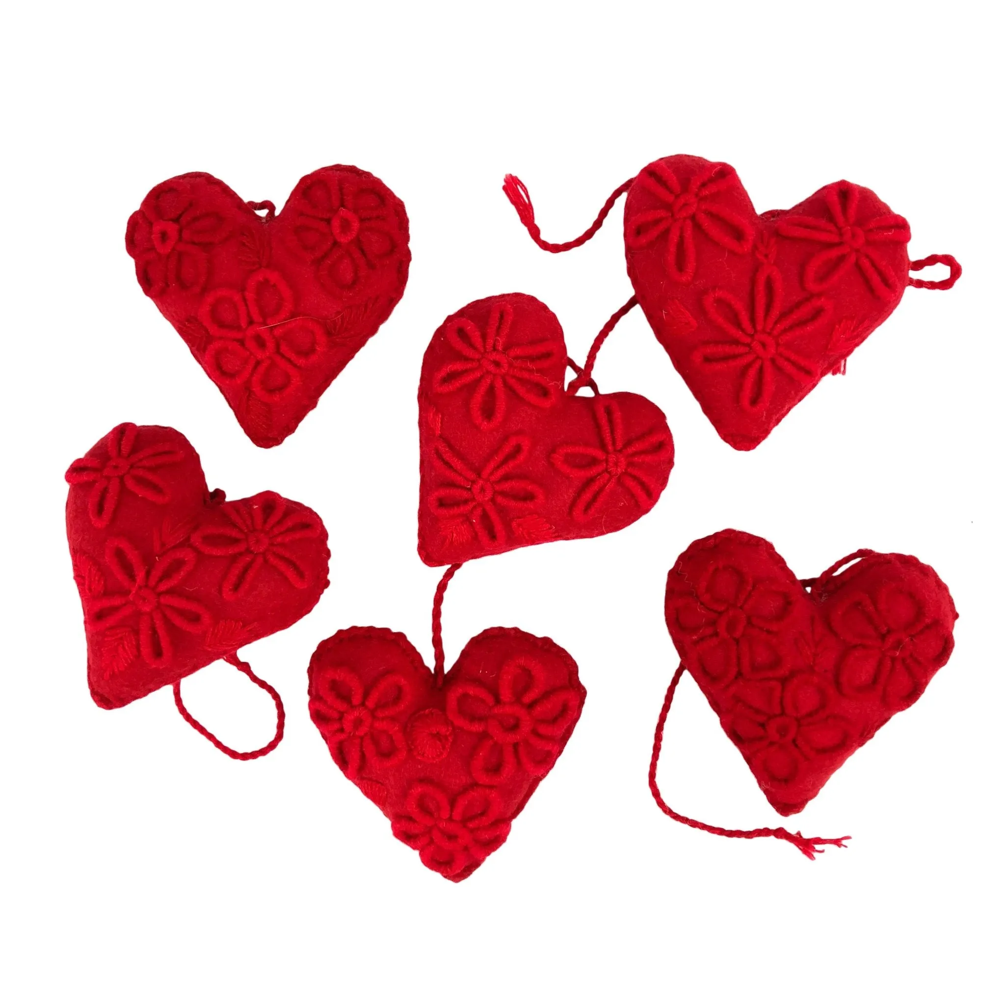 Embroidered Rococo Hearts (3pk)