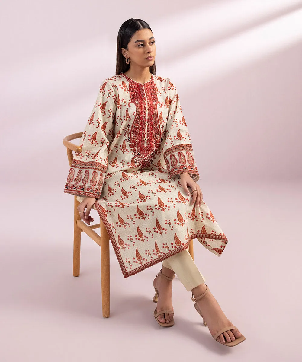 Embroidered Zari Lawn Shirt