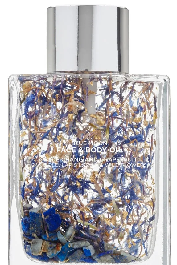 Face + Body Oil - 100ml - Gold Flakes, Blue Moon