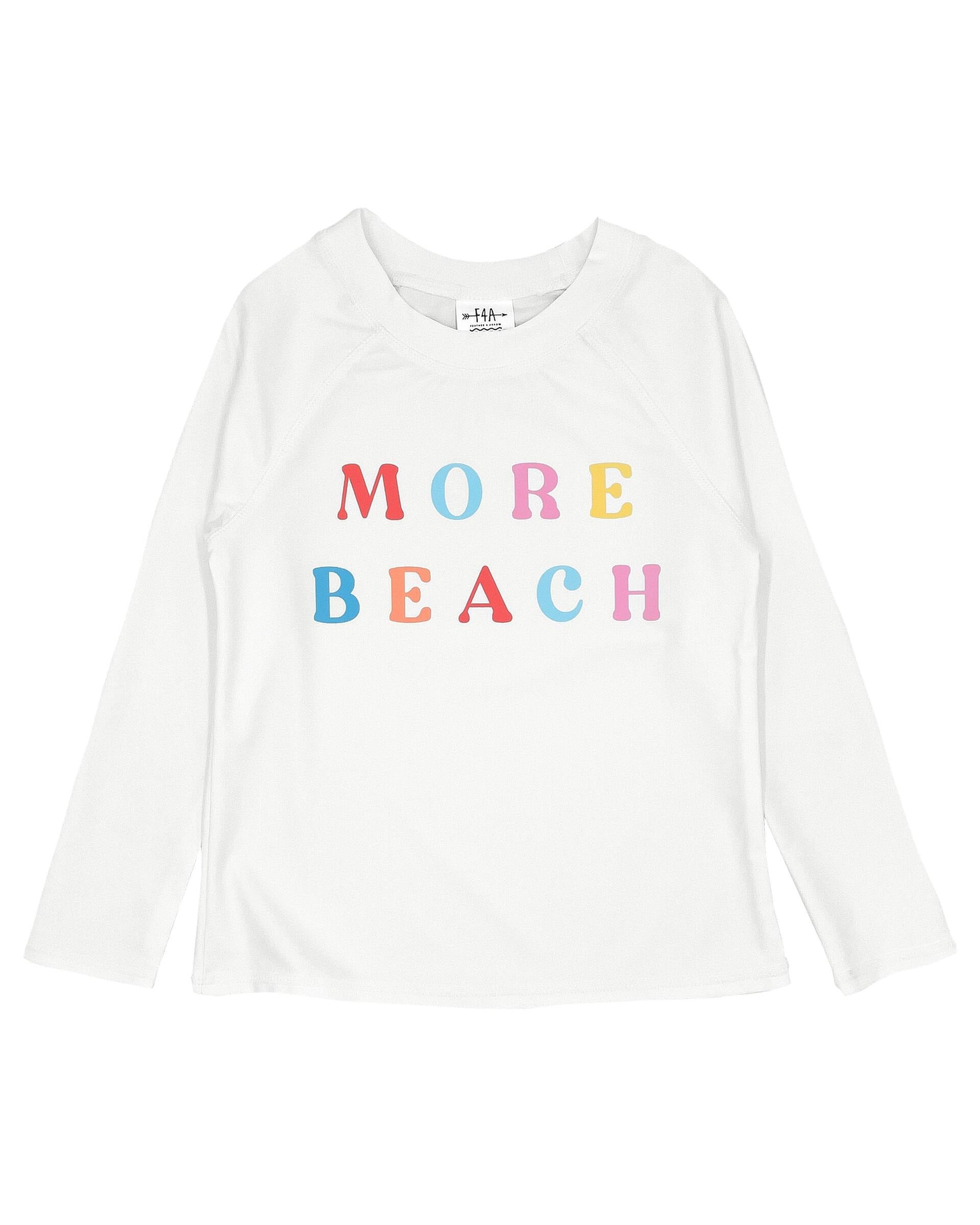 Feather 4 Arrow More Beach L/S Rashguard - White