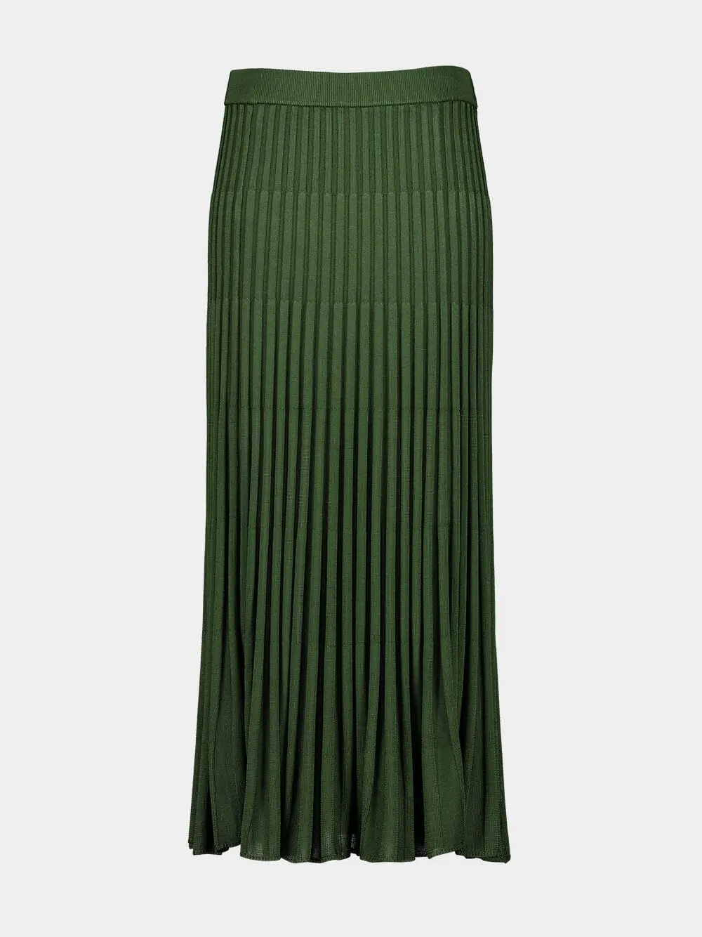 Forest Pleated Midi Skirt