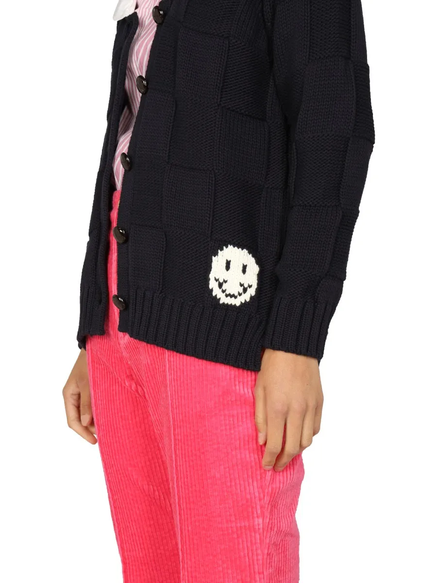 Ganni Smiley Intarsia Knitted Top