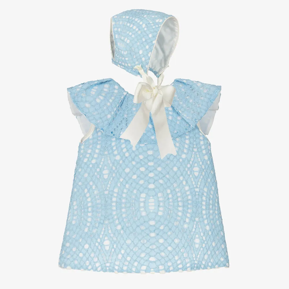 Girls Light Blue Dress Set