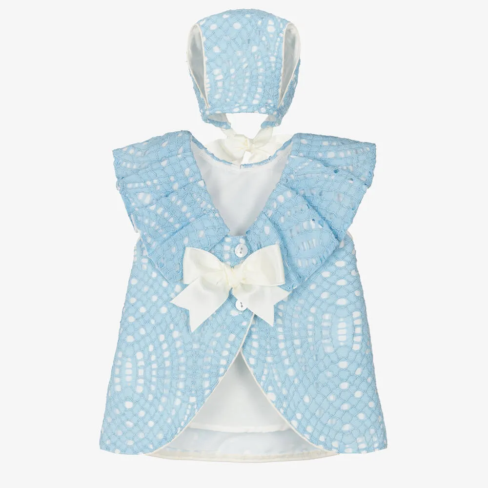 Girls Light Blue Dress Set