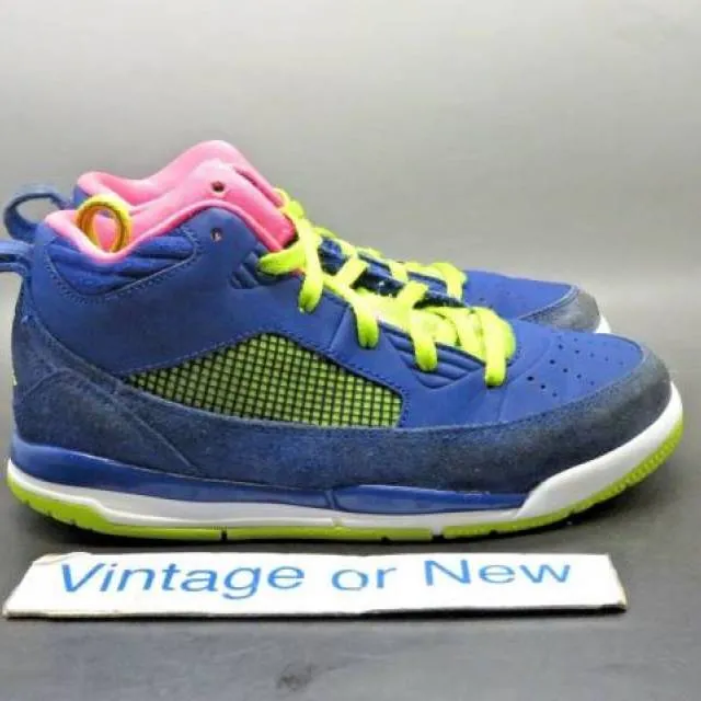 Girls Nike Air Jordan Flight 9.5 Deep Royal Hyper Pink G...