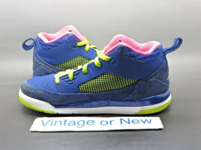 Girls Nike Air Jordan Flight 9.5 Deep Royal Hyper Pink G...