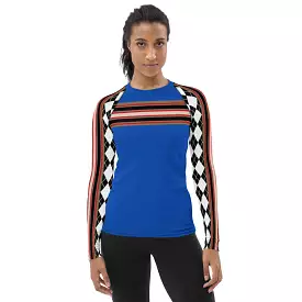 Gold Line Blue Fashion Rashguard Top