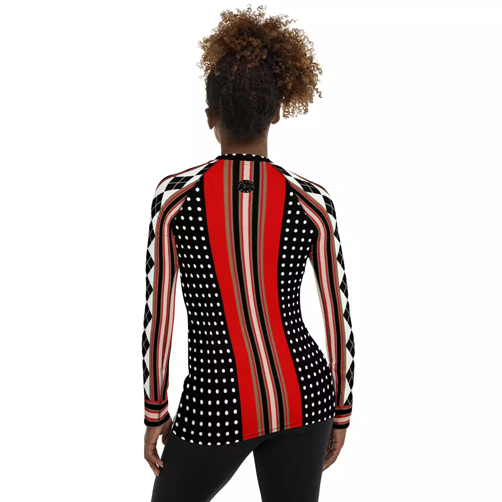 Gold Line Red DLX Fashion Rashguard Top