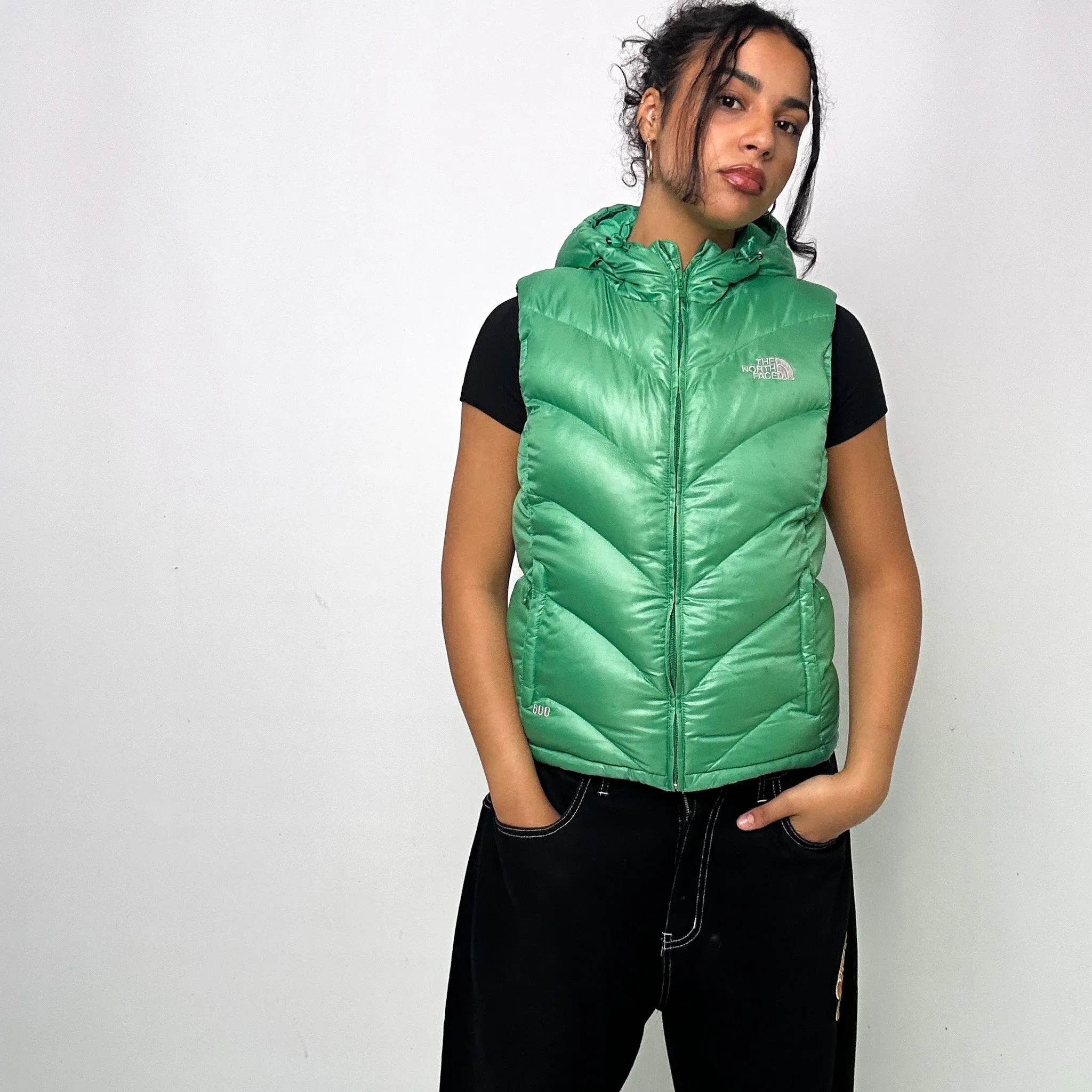 GREEN 90S THE NORTH FACE 600 SERIES PUFFER JACKET COAT GILET (