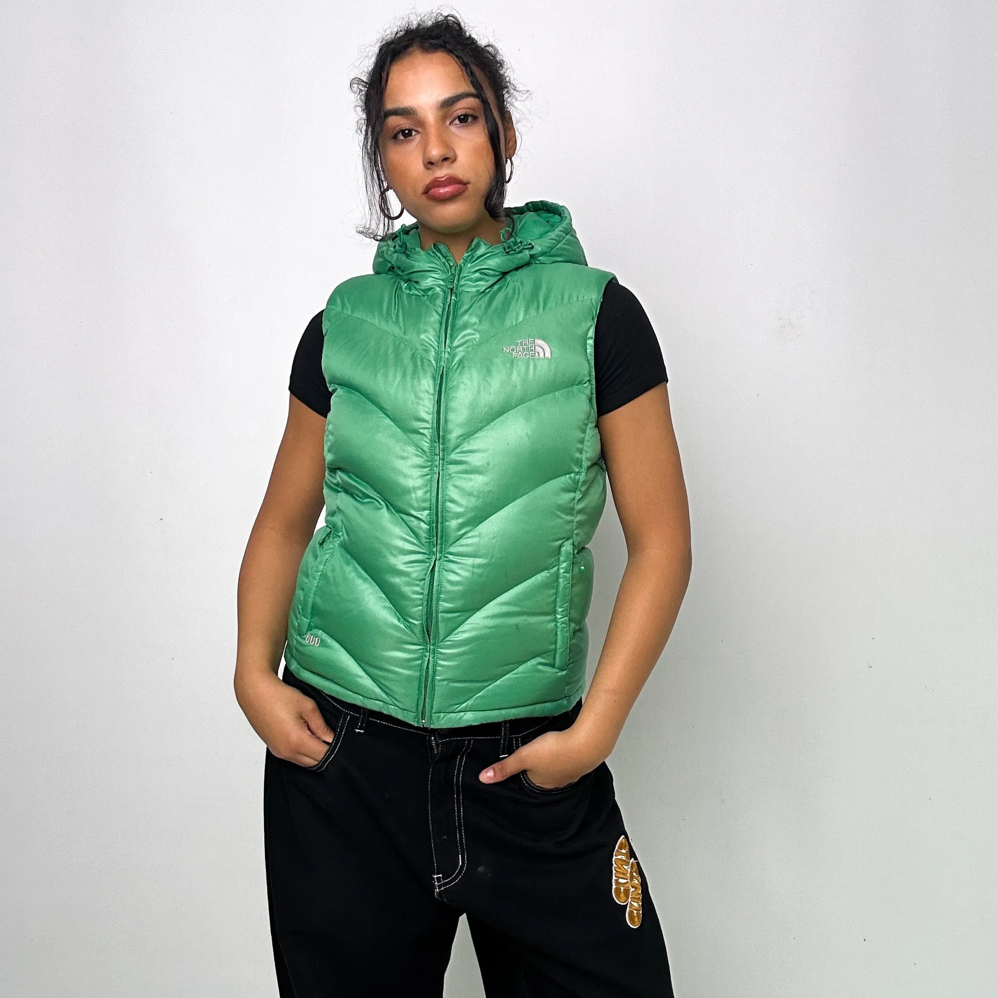 GREEN 90S THE NORTH FACE 600 SERIES PUFFER JACKET COAT GILET (