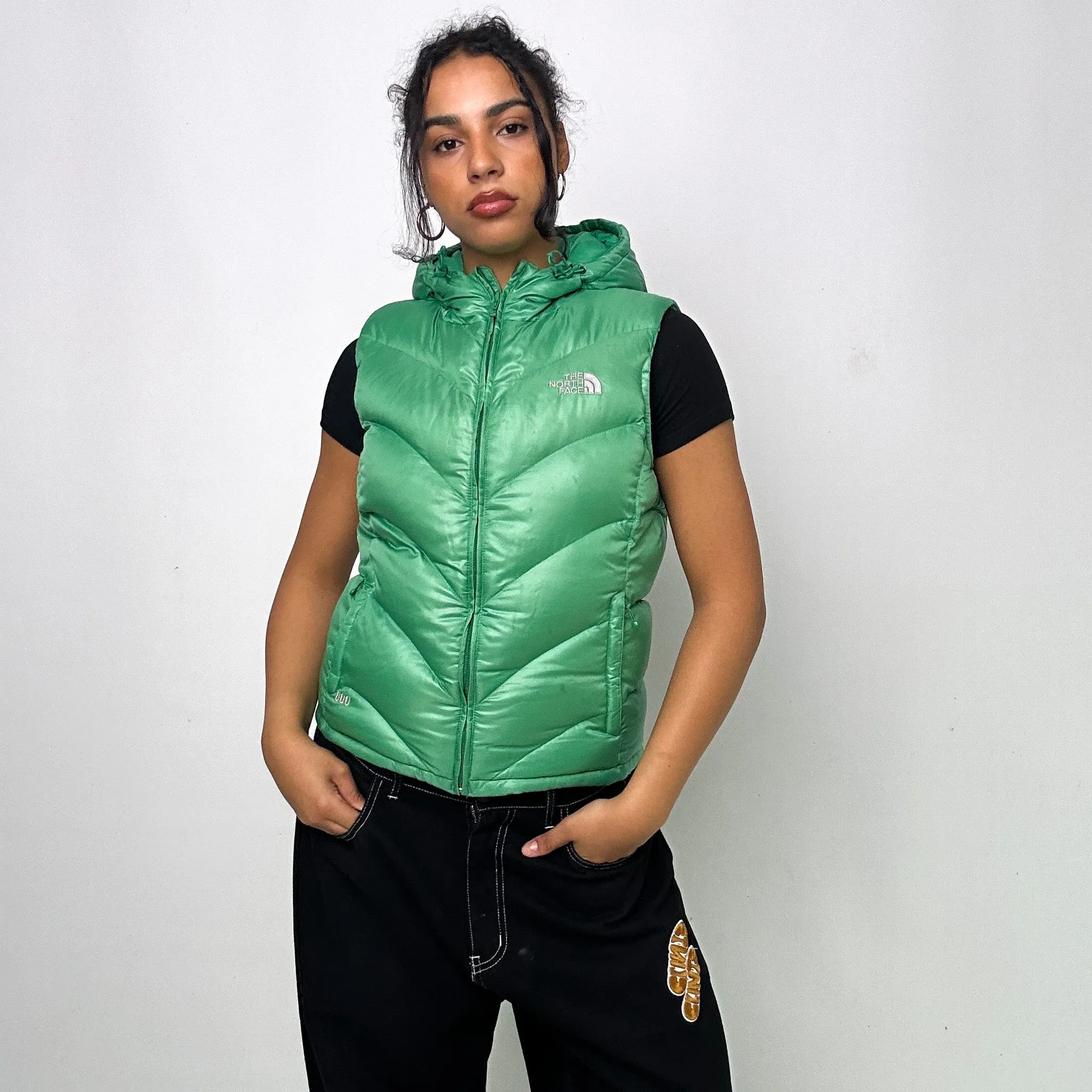 GREEN 90S THE NORTH FACE 600 SERIES PUFFER JACKET COAT GILET (