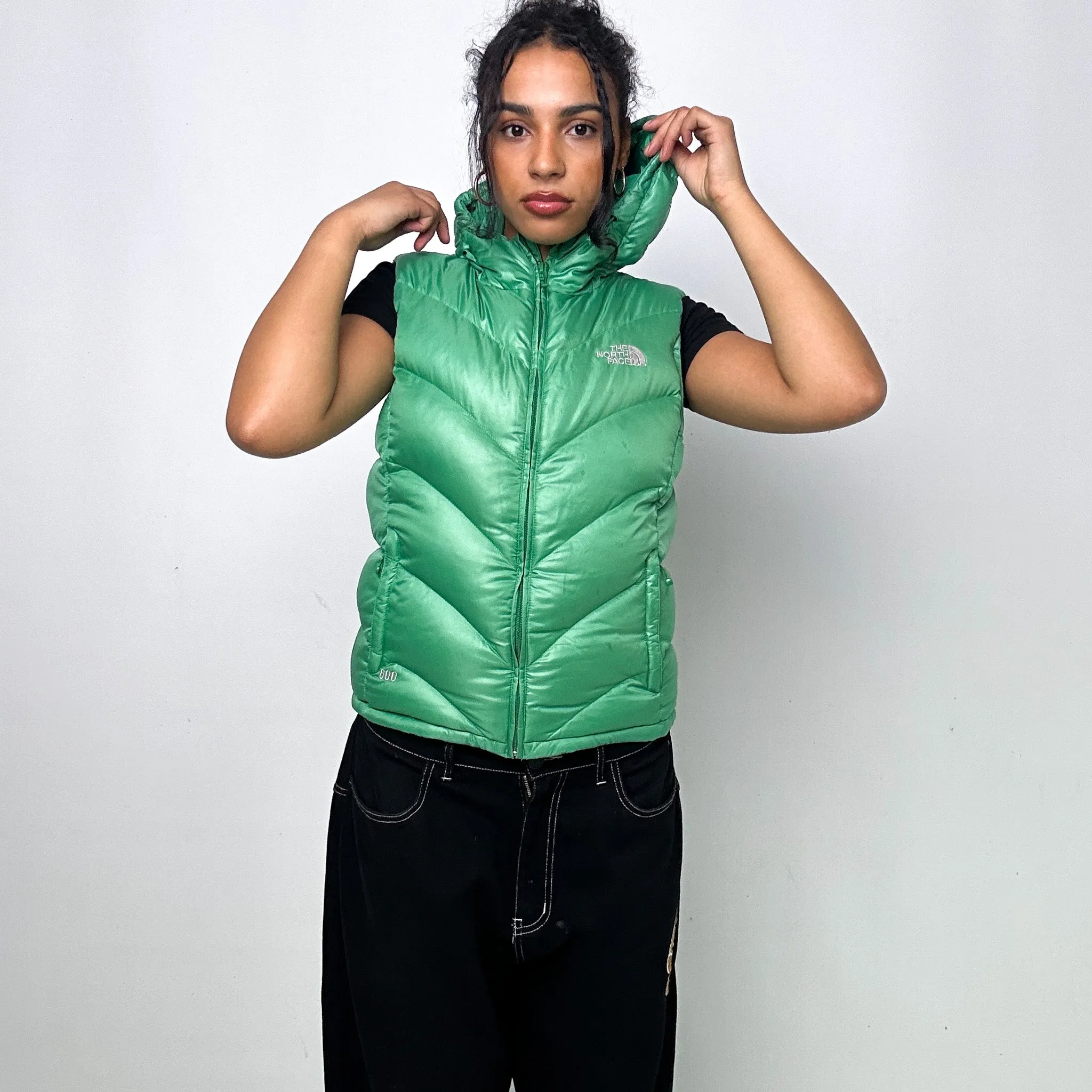 GREEN 90S THE NORTH FACE 600 SERIES PUFFER JACKET COAT GILET (