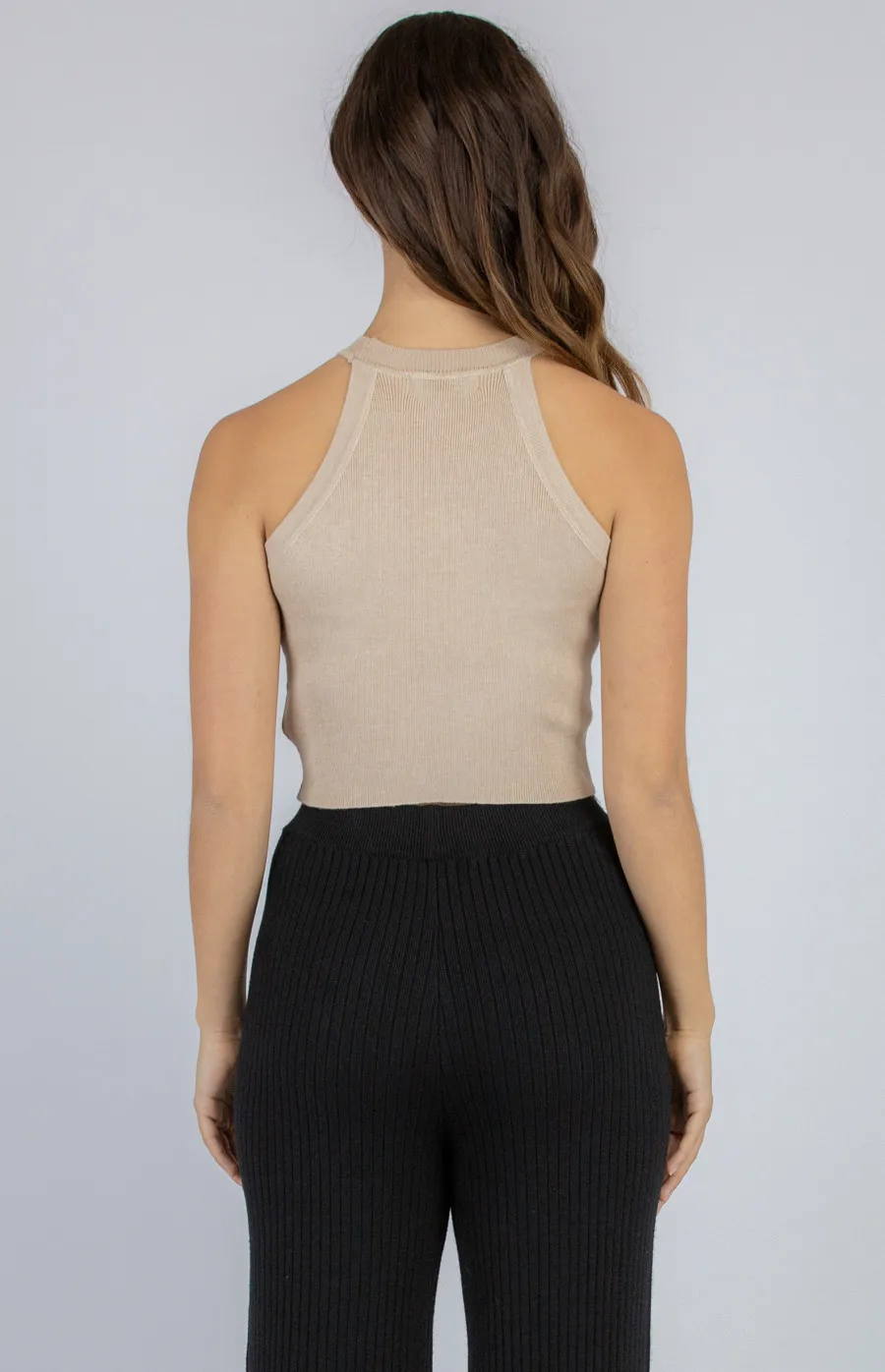 Halter Neck Knit Crop (SKN429)