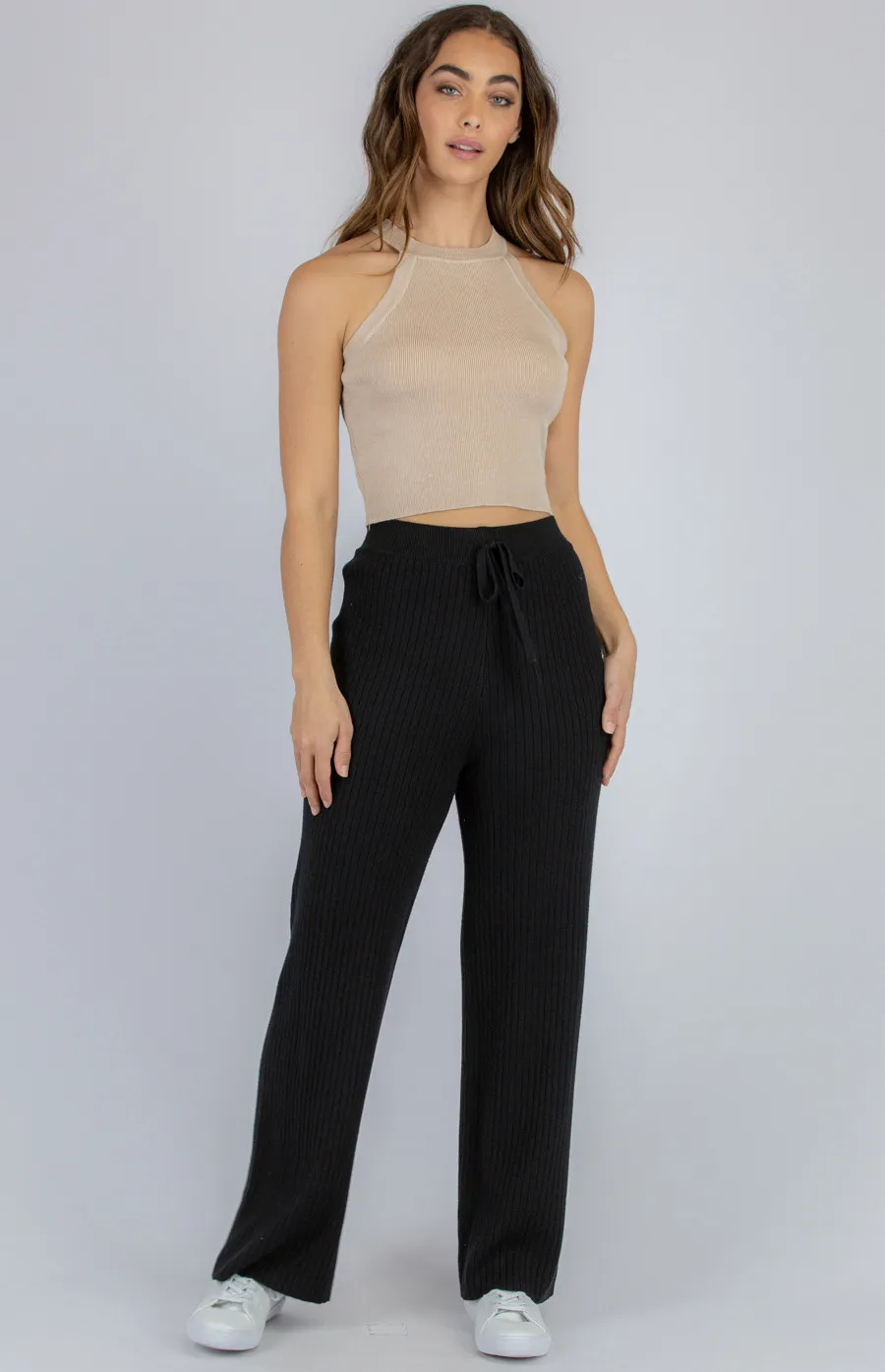 Halter Neck Knit Crop (SKN429)