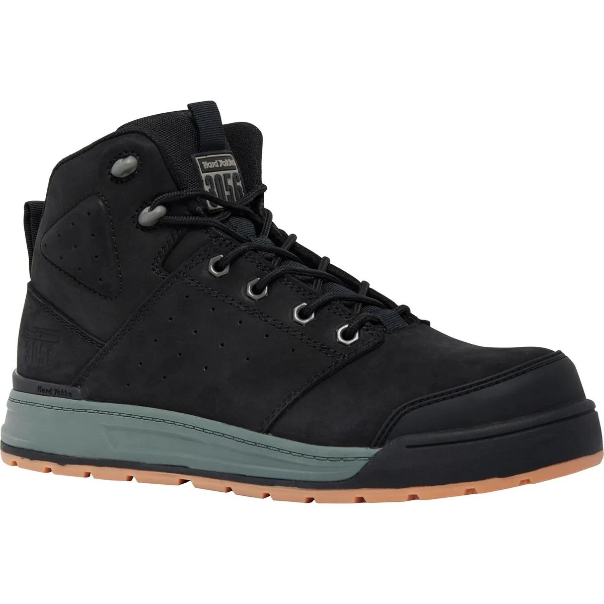 Hard Yakka 3056 Lace Zip Safety Boot Black