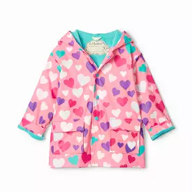 Hatley Colourful Hearts Colour Changing Raincoat