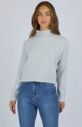 High Neck Cropped Knit Jumper (SKN322)