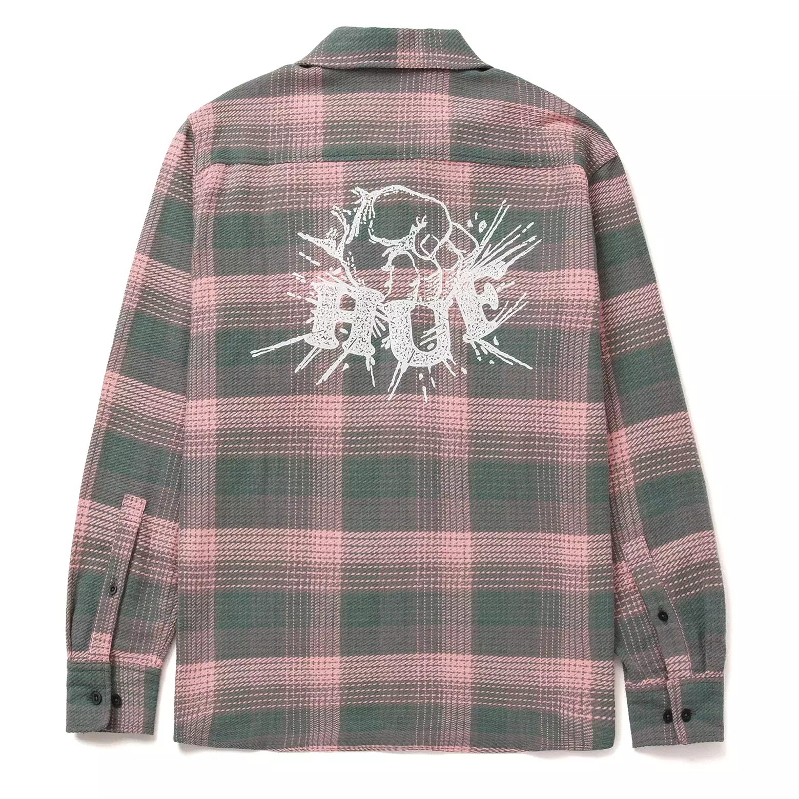 HUF CHEMISE SMASH FLANNEL OVERSHIRT PINK