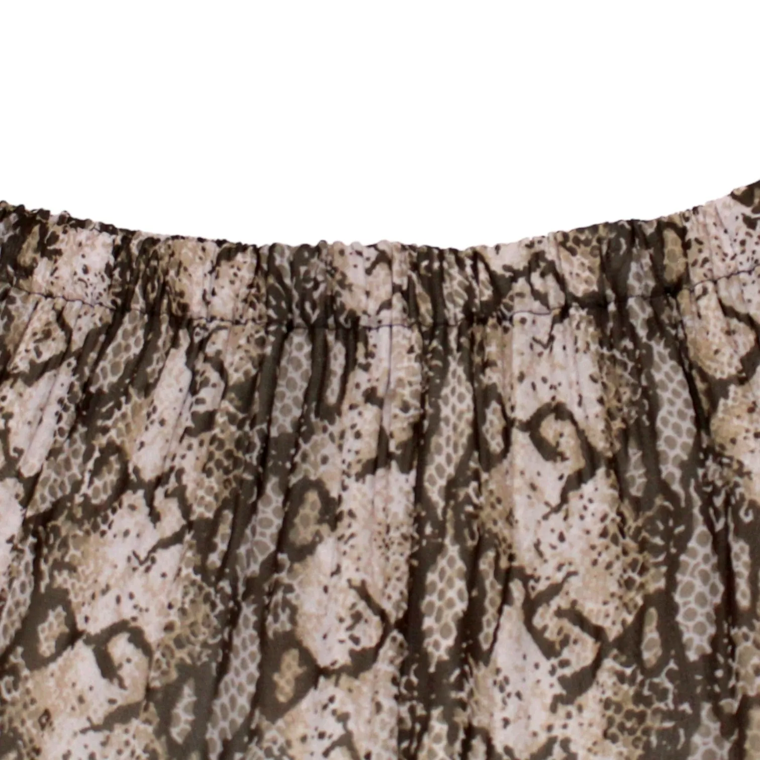 Hush Brown Snakeskin Lyra Tiered Maxi Skirt