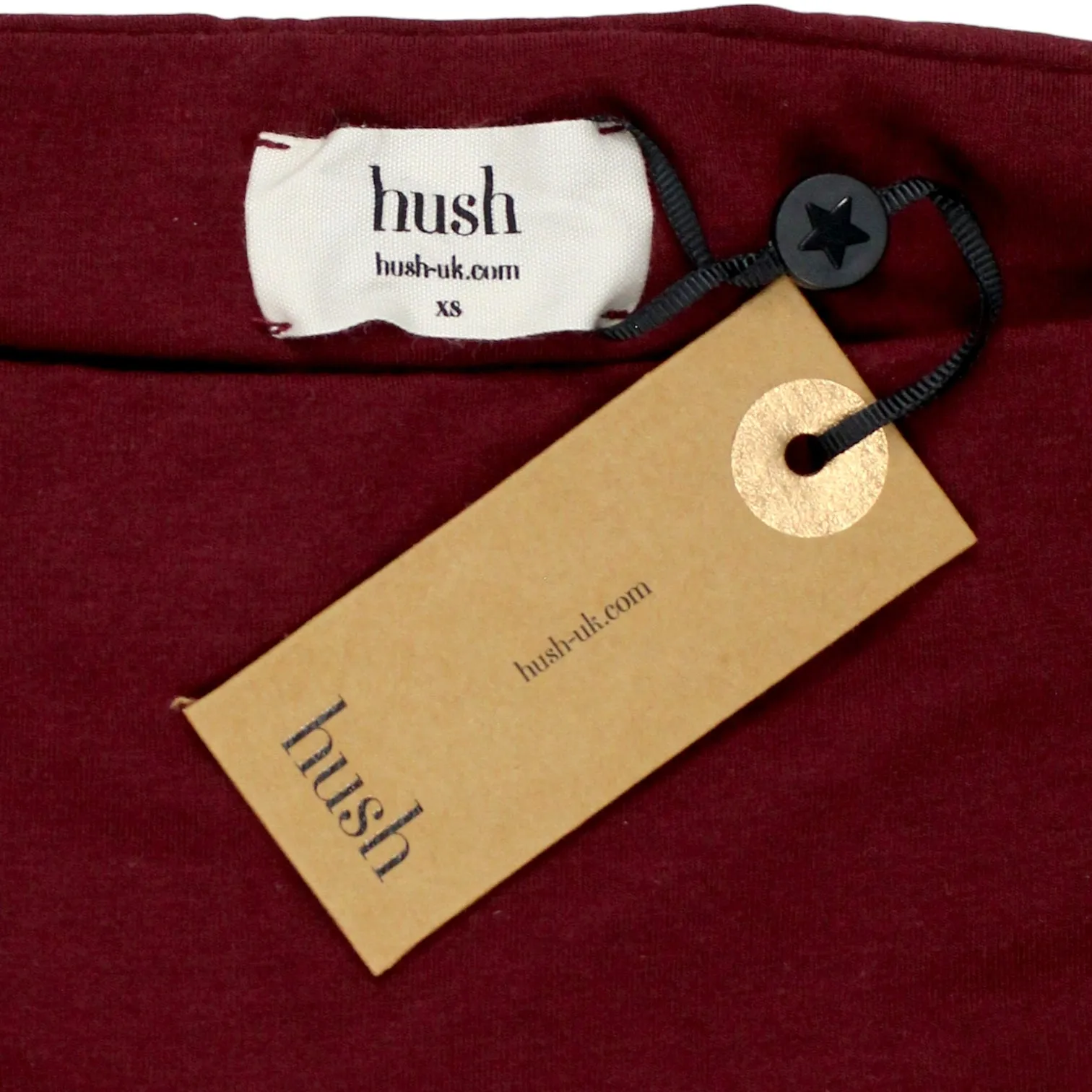 Hush Burgundy Modal Ruched Skirt