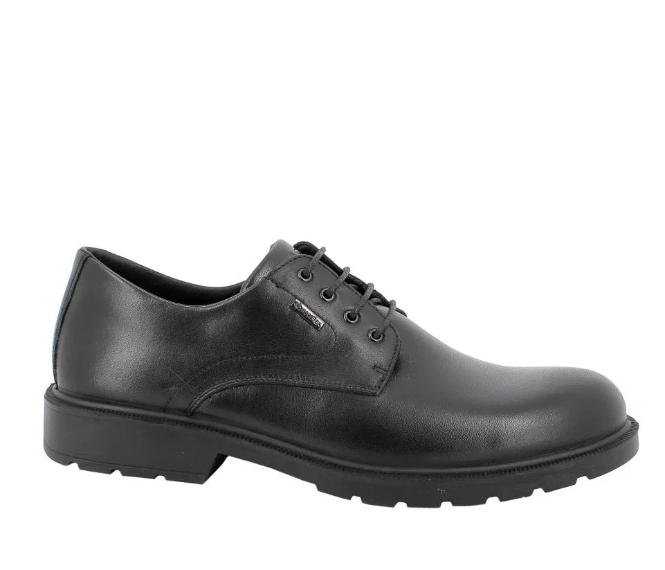 IGI & Co Mens Shoes Black Leather Shoe Water Resistant Goretex