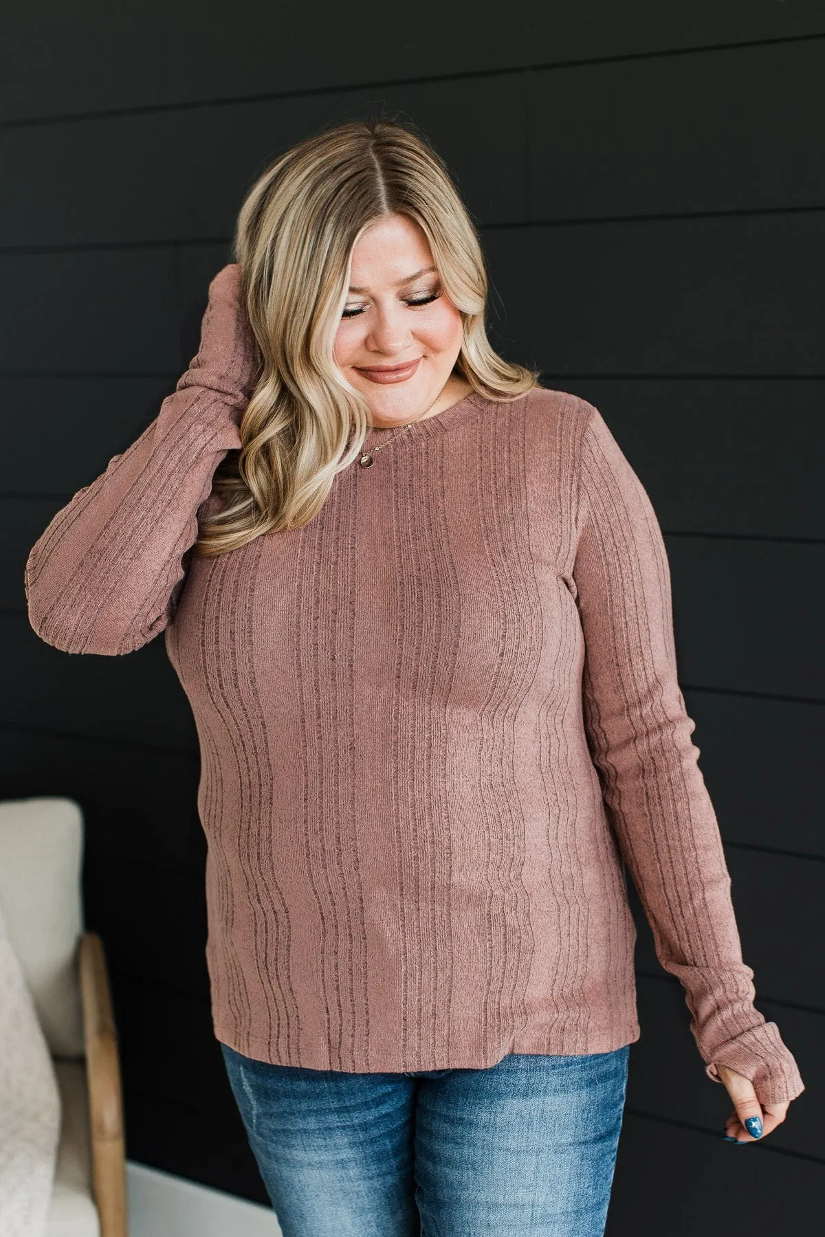 It's Been Lovely Knit Top- Dusty Rose