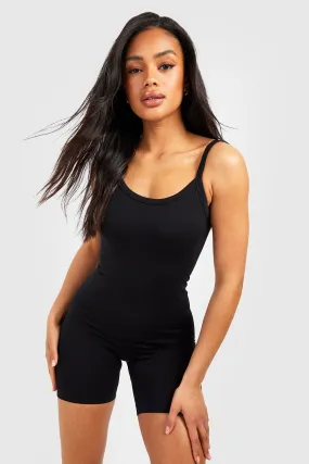 Jumpsuits | Strappy Seamless Unitard Sculpt Playsuit | boohoo